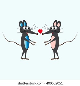 Pet mouse flat icon 