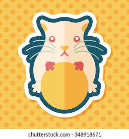 Pet mouse flat icon with long shadow,eps10
