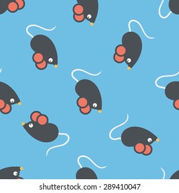 Pet mouse flat icon,eps10 seamless pattern background