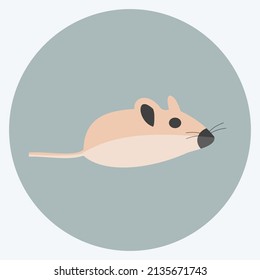 Pet Mouse Icon in trendy flat style isolated on soft blue background