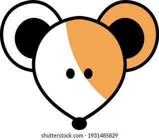 Pet mouse, illustration, vector on white background.