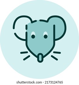 Pet mouse, illustration, vector on a white background.