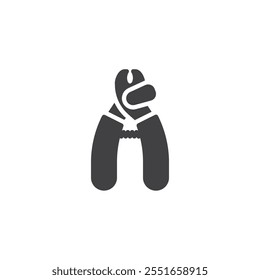 Pet nail clipper vector icon. filled flat sign for mobile concept and web design. Nail Clipper glyph icon. Symbol, logo illustration. Vector graphics
