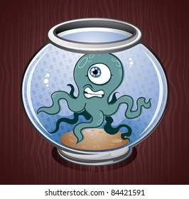 Pet Octopus Squid Cartoon Character