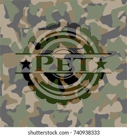 Pet on camo pattern