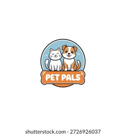Pet Pals Symbol flachen Vektordesign.