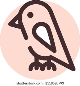 Pet parrot, illustration, vector on a white background.
