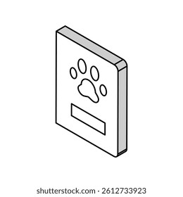 pet passport isometric icon vector. pet passport sign. isolated symbol illustration