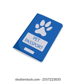 Pet Passport, Veterinary Flat Vector Illustration