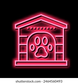 pet paw booth neon light sign vector. pet paw booth illustration