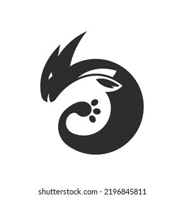 pet paw chameleon concept design icon vector template web