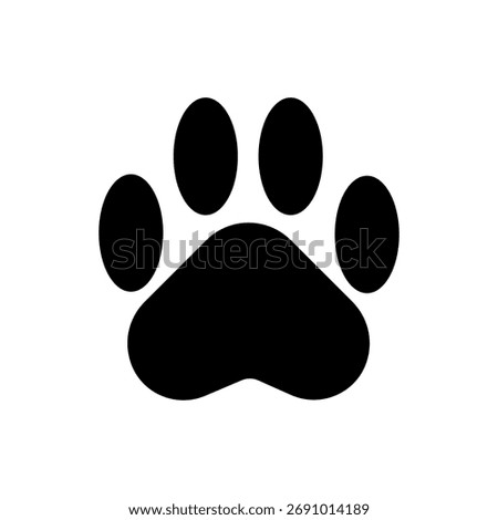 Pet Paw Editable Stroke Icon. footprints Pet paw