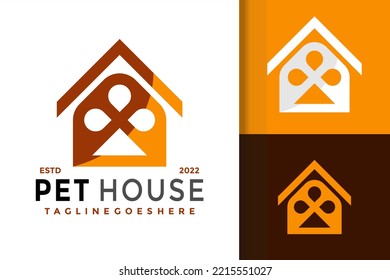 Pet Paw House Logo Design, brand identity logos vector, modern logo, Logo Designs Vector Illustration Template