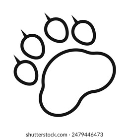 Pet Paw Icon Ideal for Animal Care and Veterinary Services