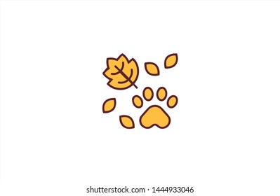 Pet paw icon in trendy flat style isolated on white background.Paw symbol. Vector illustration