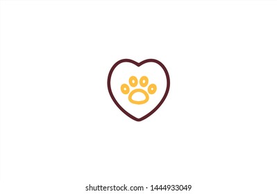 Pet paw icon in trendy flat style isolated on white background.Paw symbol. Vector illustration