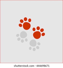 pet paw icon vector