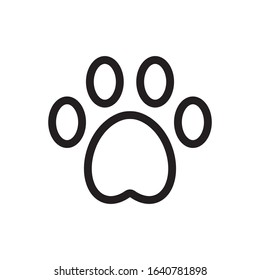Pet paw logotype design vector template sign icon