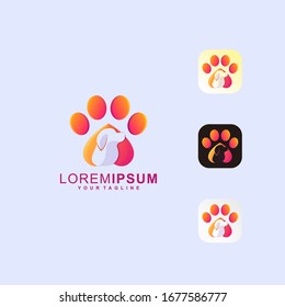 Pet Paw Premium Logo Vector