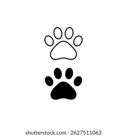  Pet Paw Print Icon – Cute Animal Footprint Symbol for Logo, Sticker, or App Design