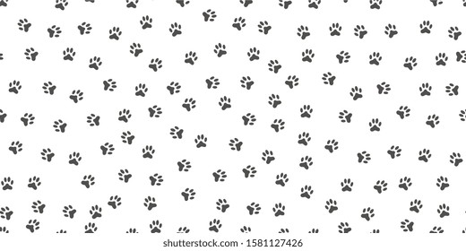 Pet paw print seamless pattern. Abstract animal vector background.