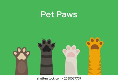 Pet paw print vector icon. Dog or cat foot black paw animal isolated illustration