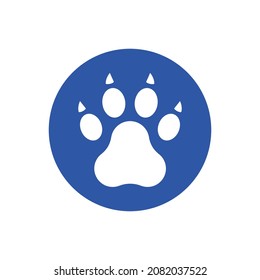 pet paw print vector icon isolated on white background
