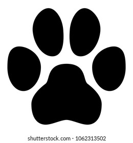 Pet Paw Symbol Simple Black Dog Stock Vector (Royalty Free) 1062313502 ...