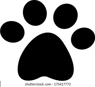 pet paw vector