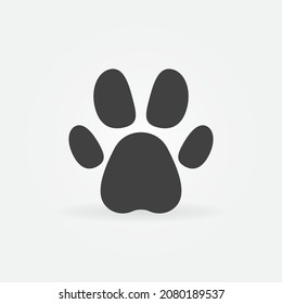 Pet Paw vector Footprint concept minimal icon or sign