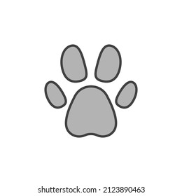 Pet Paw vector Footprint concept modern icon or design element