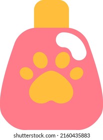 Pet Parfüm, Illustration, Vektorgrafik auf weißem Hintergrund.