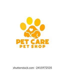 Pet Pets Care Center Pet Shop Logo Template Vector 