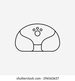 pet pillow line icon
