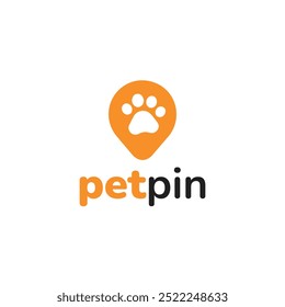 Pet Pin Logo vetor simples bonito