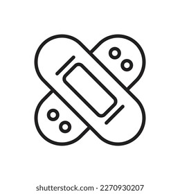 Pet Plaster Outline Icon Vector Illustration