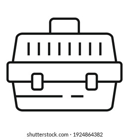 Pet plastic box icon. Outline pet plastic box vector icon for web design isolated on white background