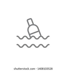 Pet, pollution line vector icon. Element of pollution icon
