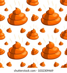 Pet poops funny seamless pattern vector illustration background for wrapping paper