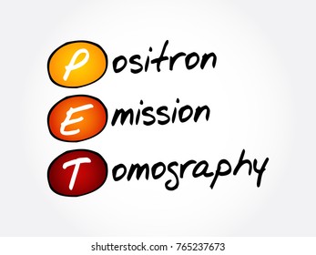 PET - Positron Emission Tomography acronym, concept background