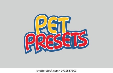 PET PRESET, Home Pets Logo Dog Cat Design Vector Template Linear Style. Animals Veterinary Clinic Logotype Concept Outline Icon.
