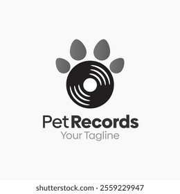 Pet Record Logo Design Template. Good for Business, Agency, Community and Organization.