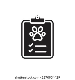 Pet Report Filled Icon Vector Illustration