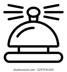 Pet restaurant bell icon outline vector. Animal friend. Food pet