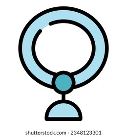 Pet ring icon outline vector. Dog store. Animal accessory color flat