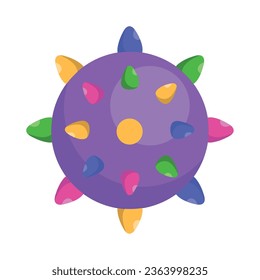 pet rubber toy ball icon isolated