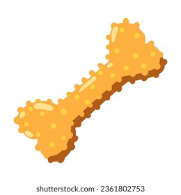 pet rubber toy bone icon isolated