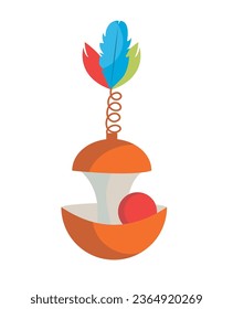 pet rubber toy for cats isolated icon