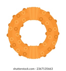 pet rubber toy donut vector isolated
