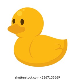 pet rubber toy duck vector isolated